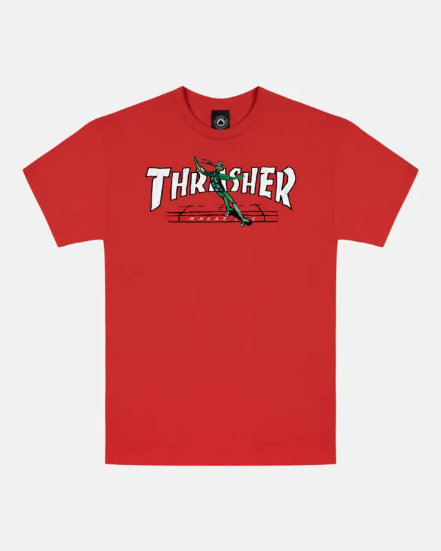 RED CURB BY LSD WORLDPEACE - T-SHIRT - RED sold by Thrasher