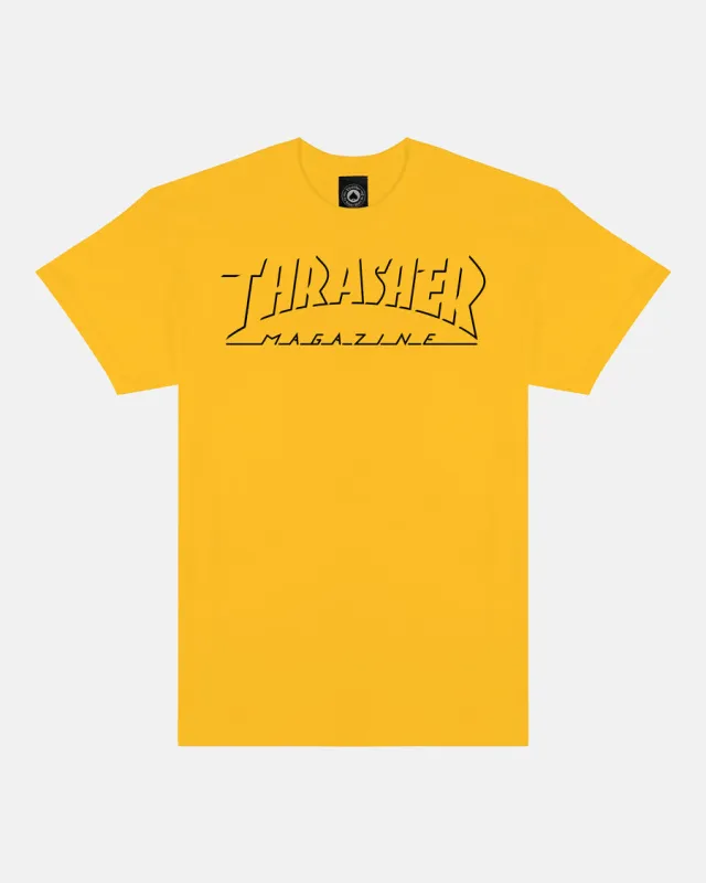 SHADOW MAG LOGO - T-SHIRT - GOLD made by Thrasher