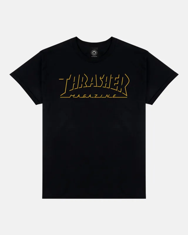 SHADOW MAG LOGO - T-SHIRT - BLACK sold by Thrasher