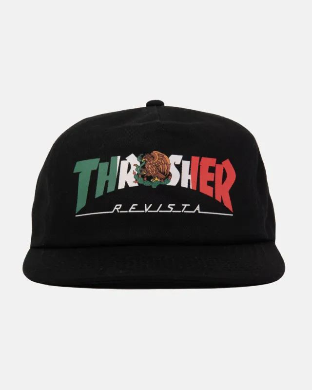 MEXICO REVISTA - SNAPBACK - BLACK sold by Thrasher