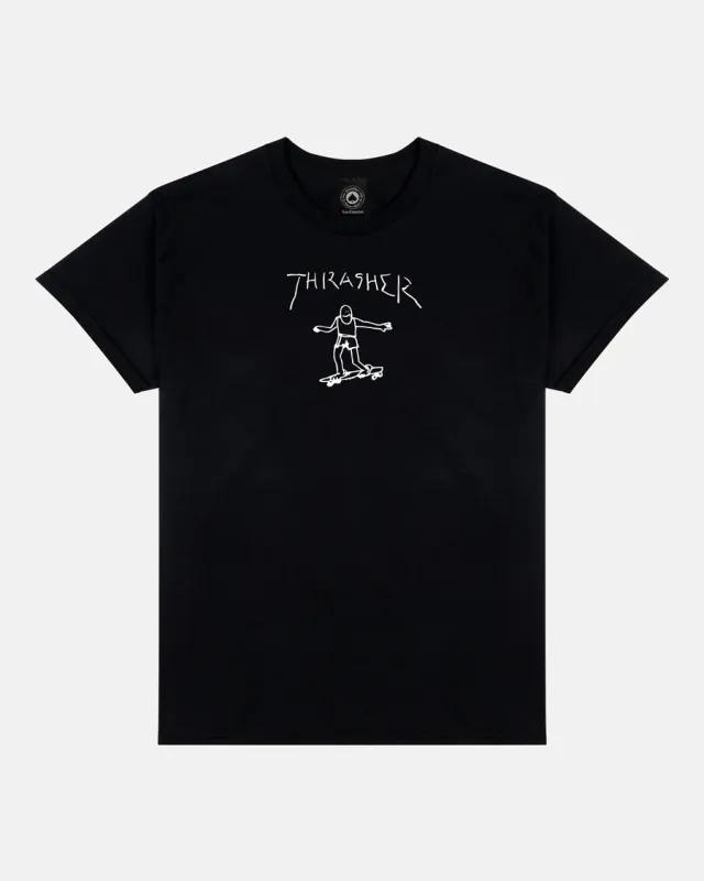 GONZ T-SHIRT - BLACK/WHITE sold by Thrasher