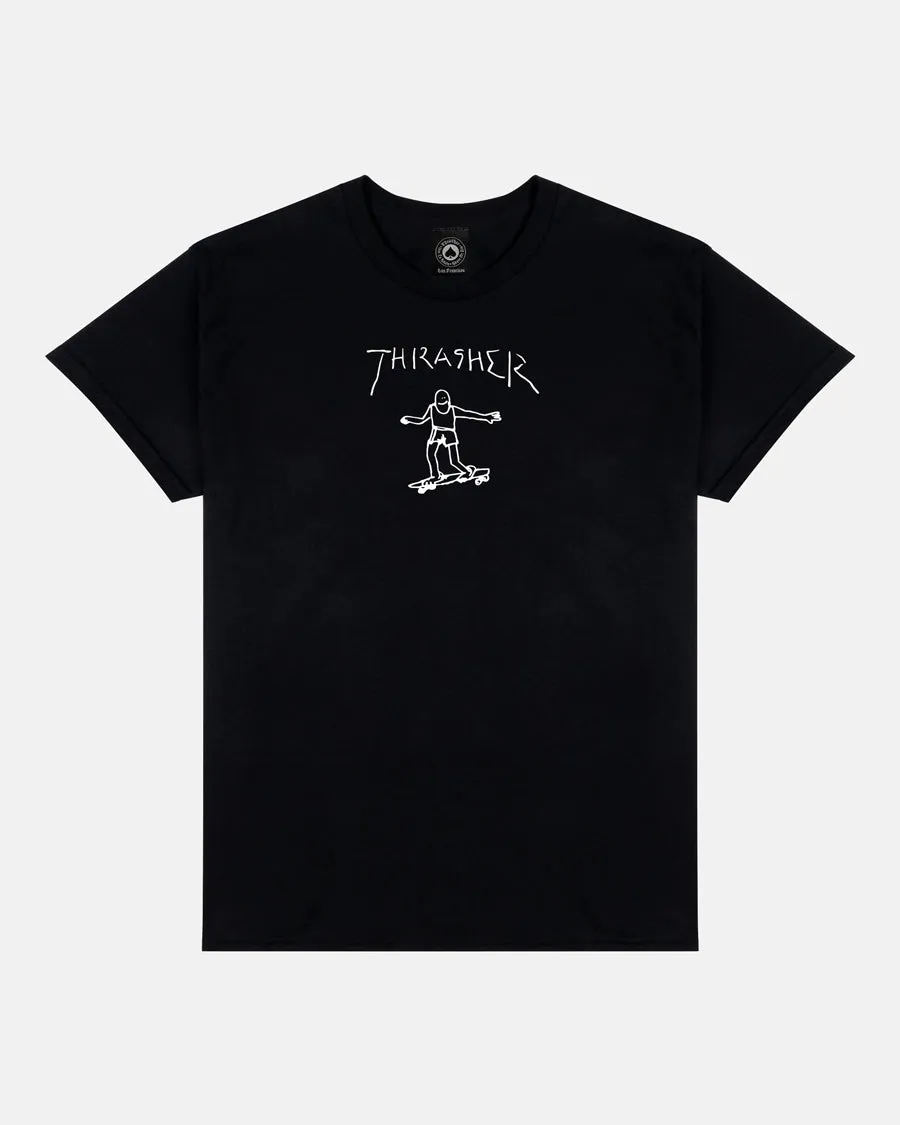 GONZ T-SHIRT - BLACK/WHITE sold by Thrasher
