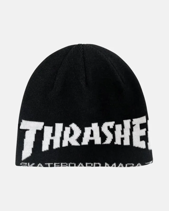 SKATE MAG - SKULLY BEANIE - BLACK sold by Thrasher