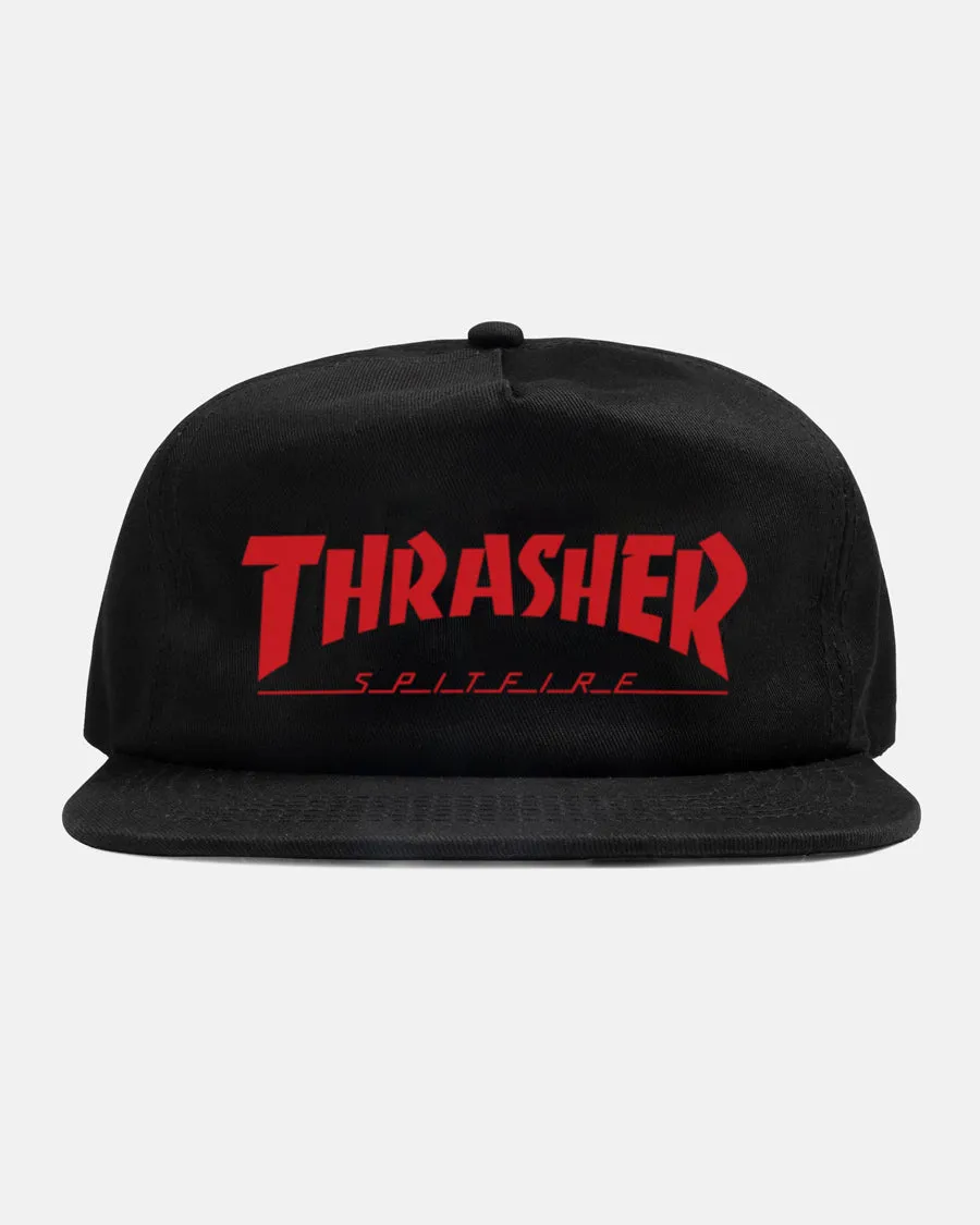 THRASHER X SPITFIRE - SNAPBACK - BLACK sold by Thrasher