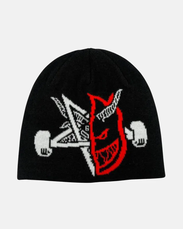 THRASHER X SPITFIRE - THRASH & BURN - SKULLY BEANIE - BLACK sold by Thrasher