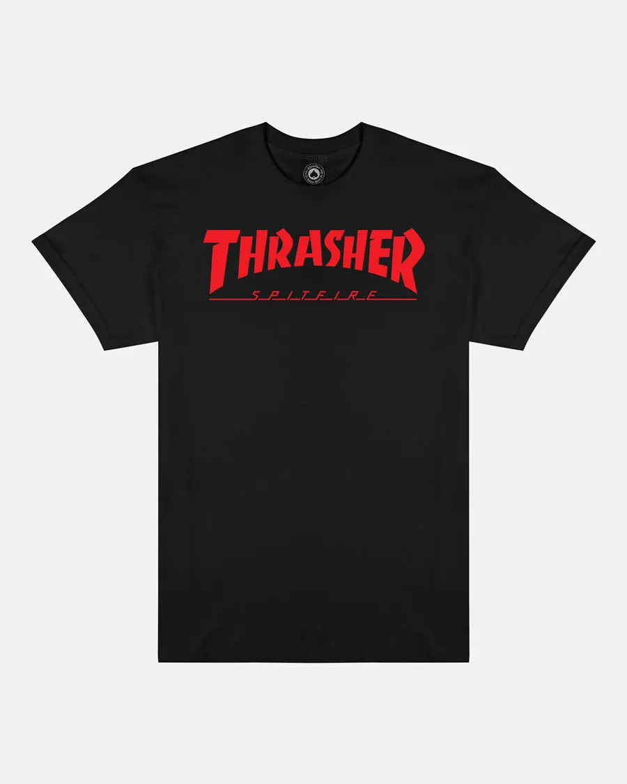 THRASHER X SPITFIRE - BIG HEAD JAKE - T-SHIRT - BLACK sold by Thrasher