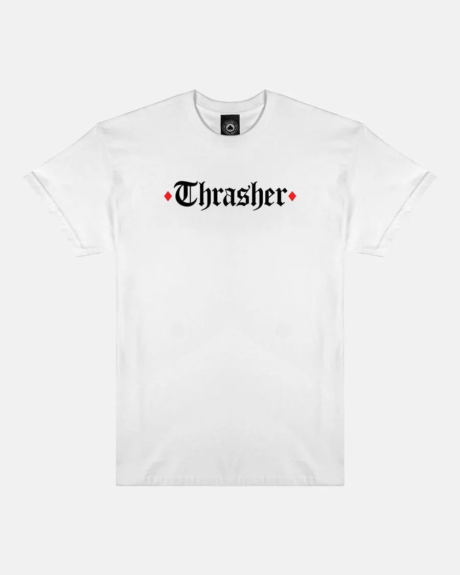 THRASHER X SPITFIRE - THE END OATH - T-SHIRT - WHITE sold by Thrasher