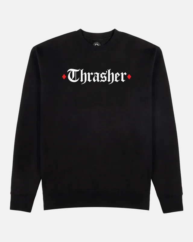THRASHER X SPITFIRE - THE END OATH - CREWNECK - BLACK sold by Thrasher