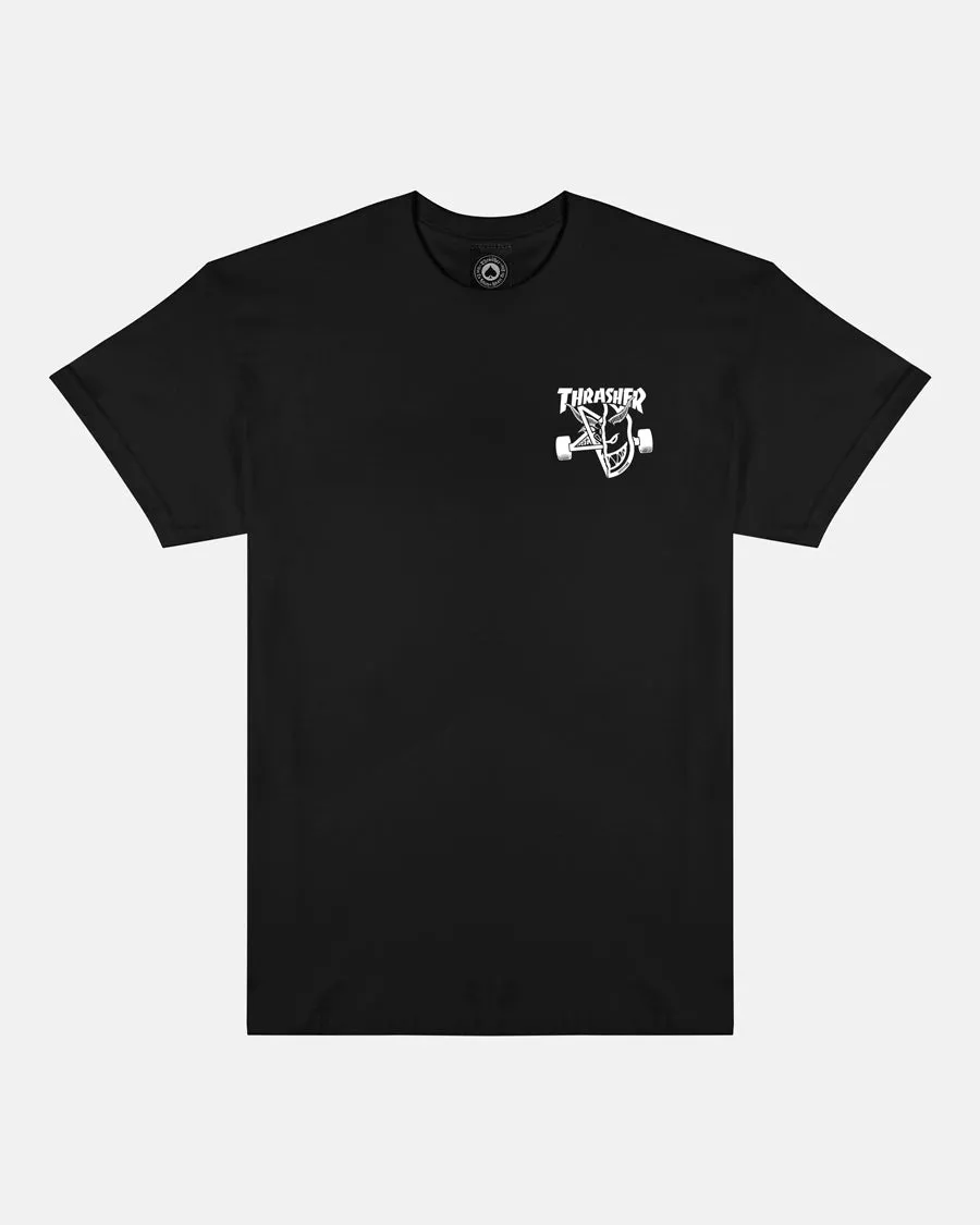 THRASHER X SPITFIRE - CLASSIC SWIRL - T-SHIRT - BLACK sold by Thrasher