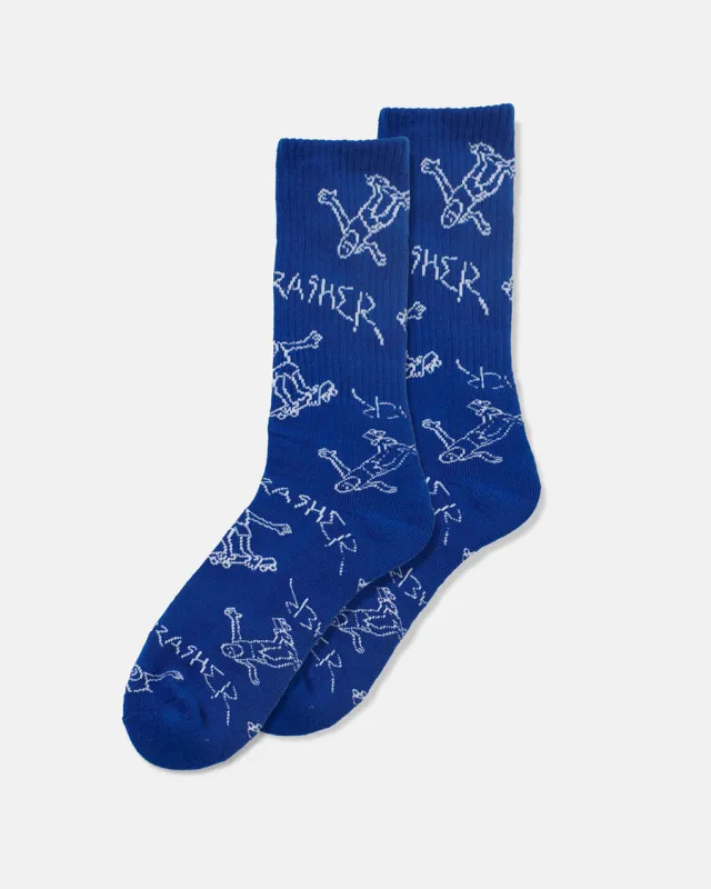 GONZ CREW SOCKS - BLUE/WHITE sold by Thrasher