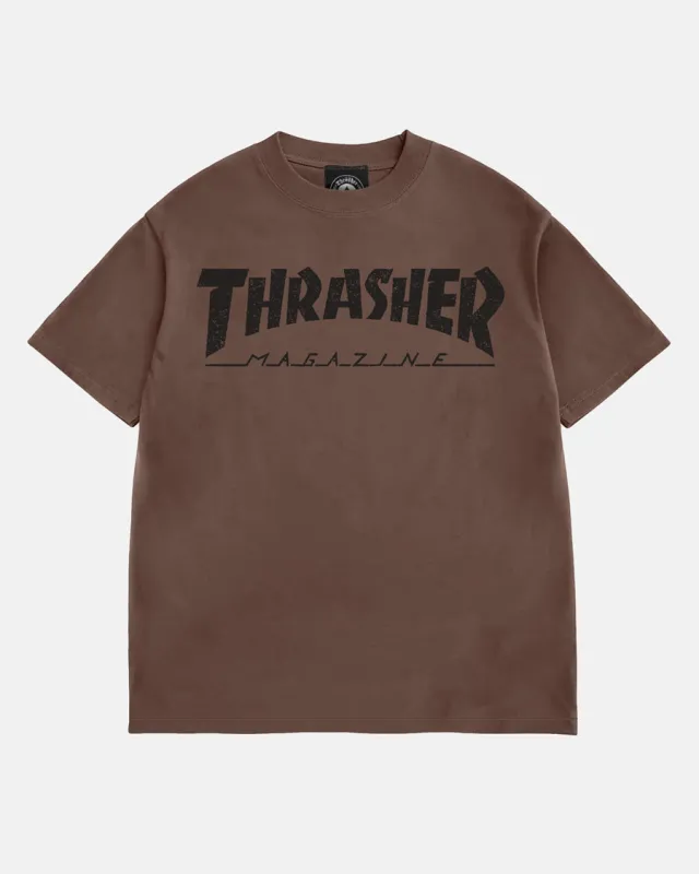MAG LOGO VINTAGE T-SHIRT - CHOCOLATE made by Thrasher