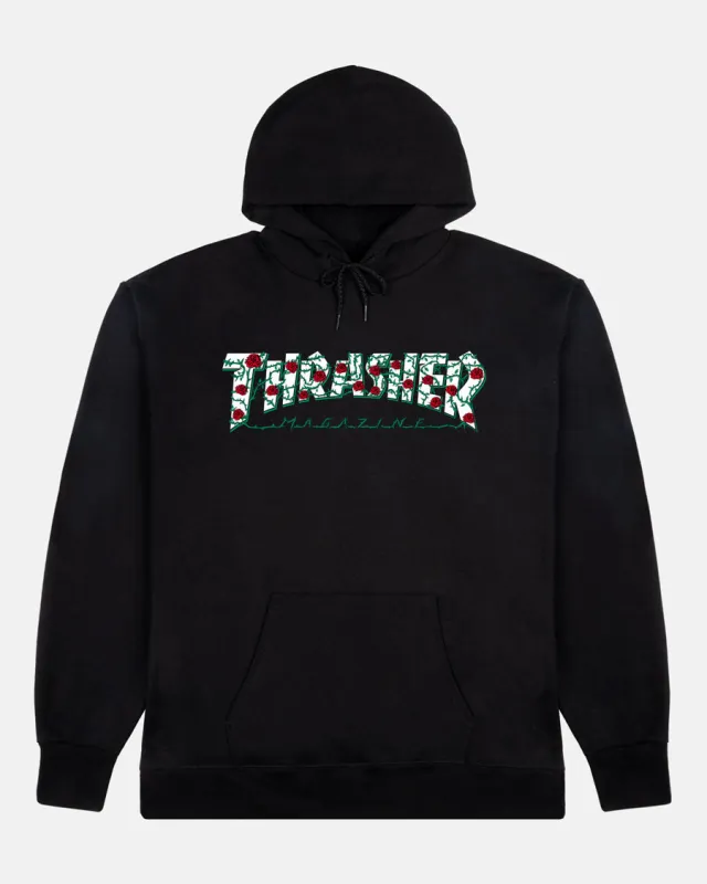 ROSES HOODIE - BLACK made by Thrasher