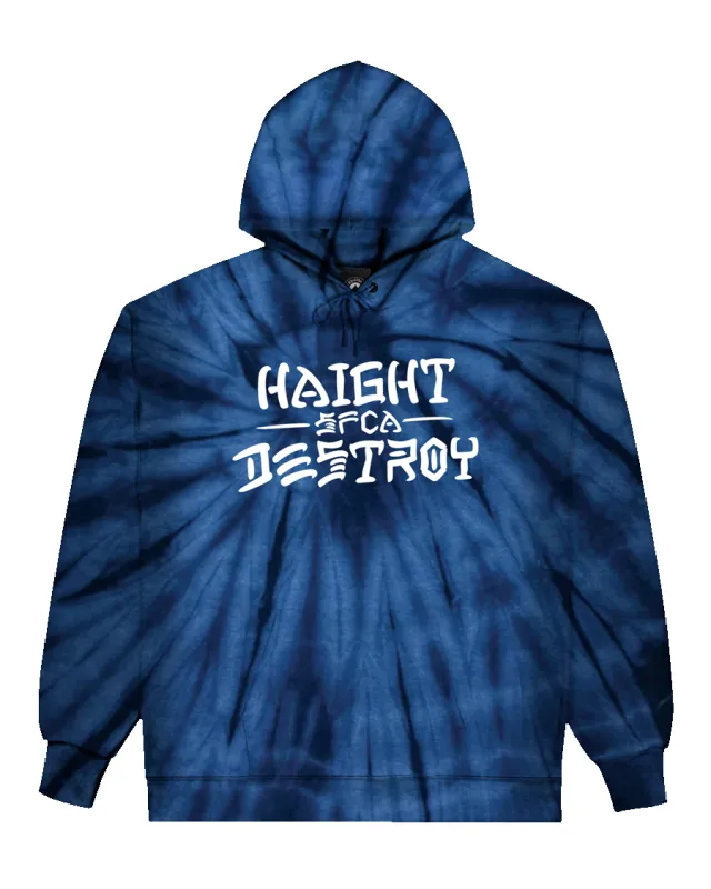 HAIGHT AND DESTROY - HOODIE - SPIDER NAVY made by Thrasher