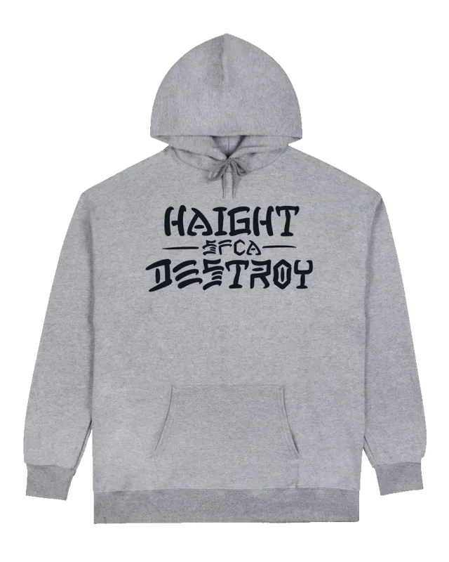 HAIGHT AND DESTROY - HOODIE - ATHLETIC HEATHER made by Thrasher