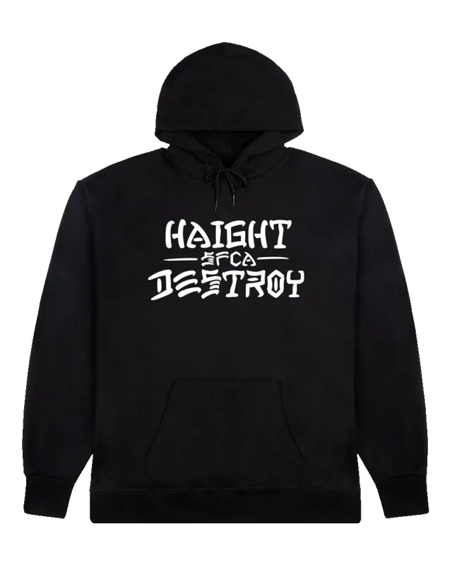 HAIGHT AND DESTROY - BLACK - HOODIE made by Thrasher