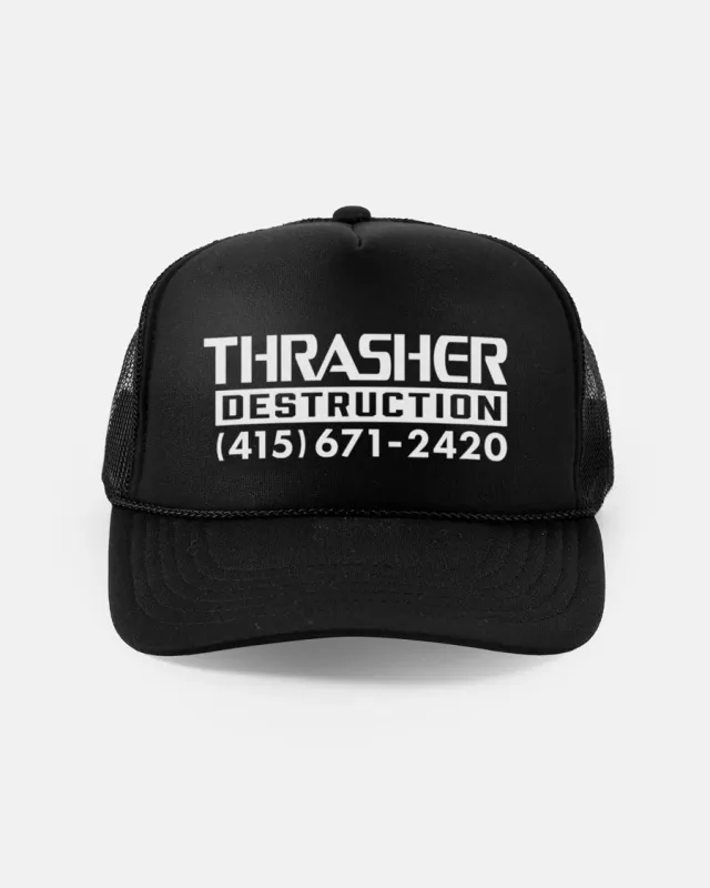DESTRUCTION TRUCKER - BLACK/BLACK made by Thrasher