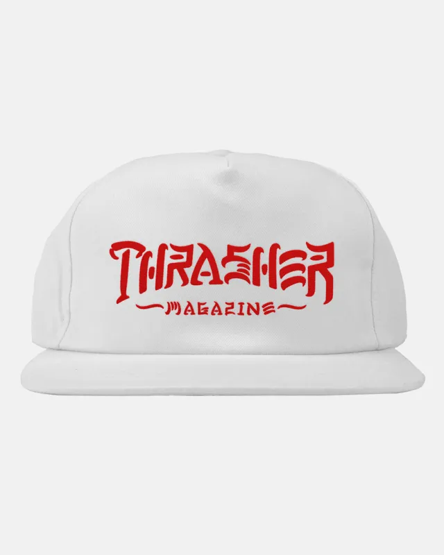 THRASH & DESTROY SNAPBACK - WHITE made by Thrasher