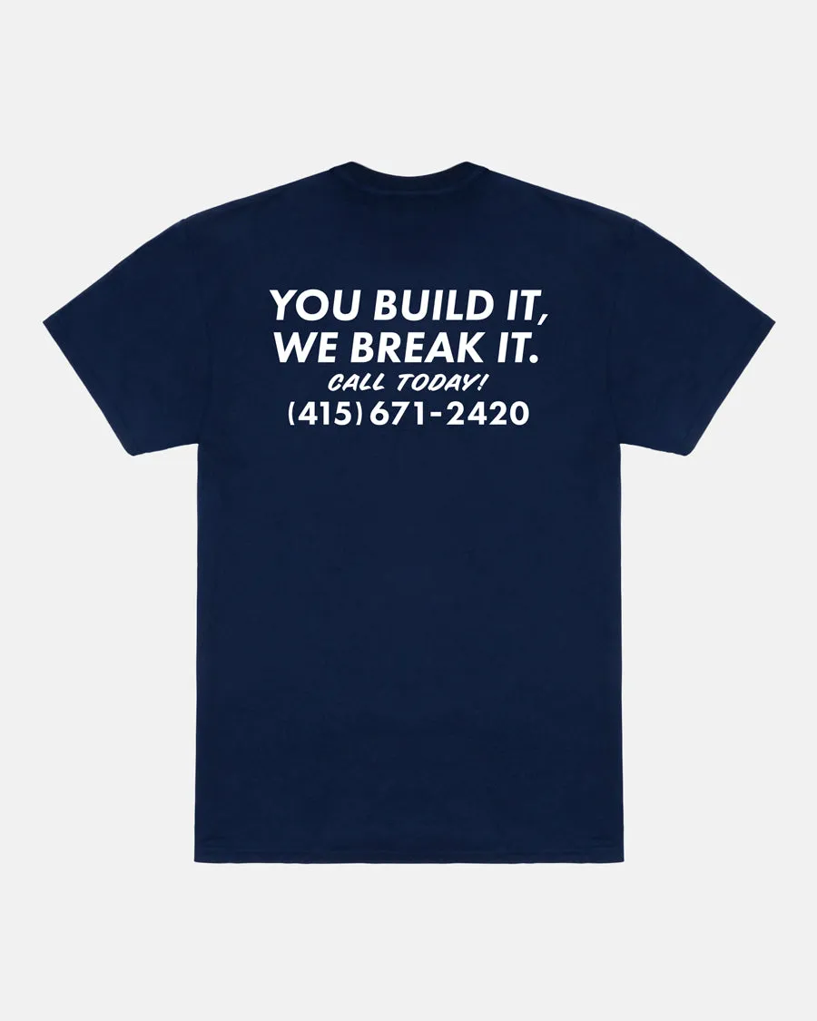 DESTRUCTION T-SHIRT - NAVY sold by Thrasher product image thumbnail 2