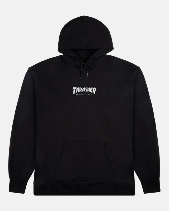 HEAVYWEIGHT EMBROIDERED MAG LOGO HOODIE - BLACK made by Thrasher