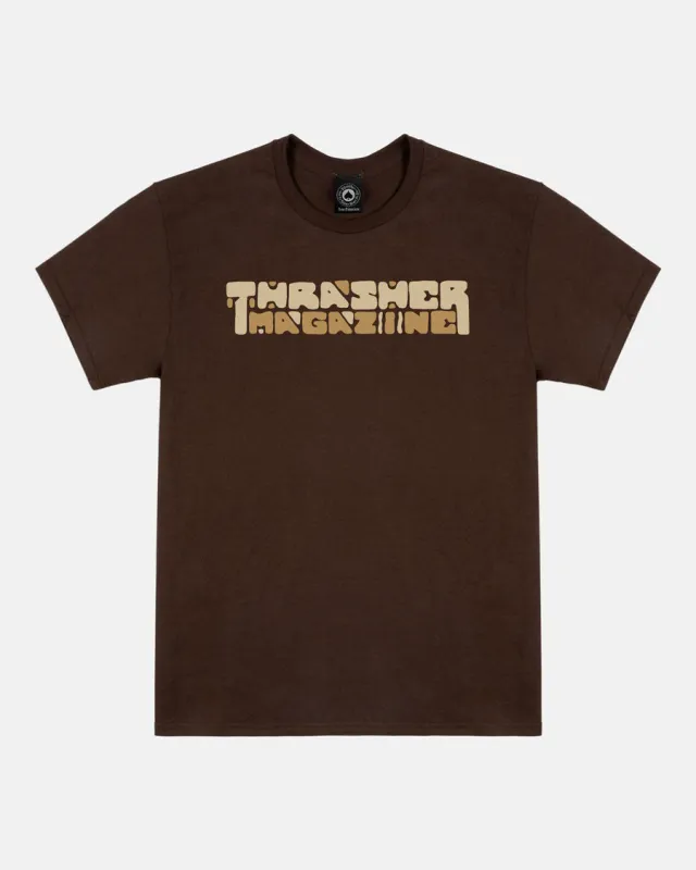 BLOCKS T-SHIRT - DARK CHOCOLATE made by Thrasher