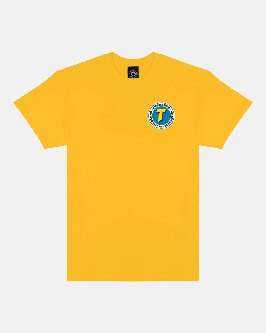 NUMBER 1 REDUX T-SHIRT - GOLD sold by Thrasher