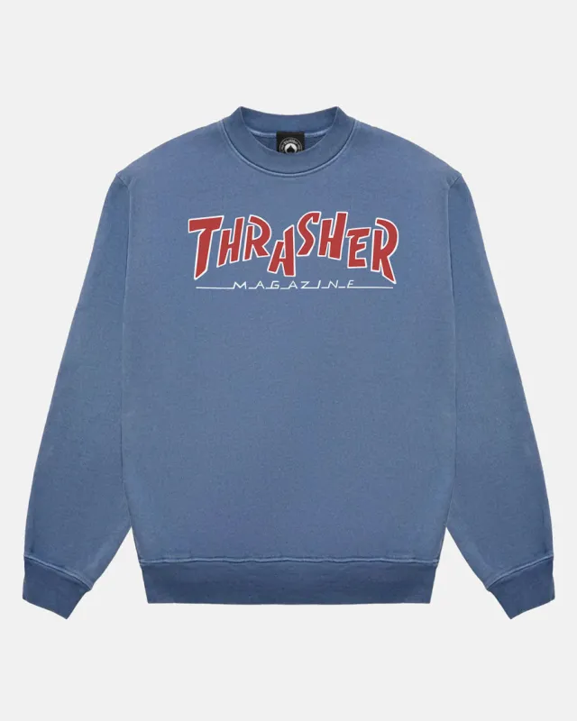 PARRA MAG VINTAGE HEAVYWEIGHT CREWNECK - BLUE made by Thrasher