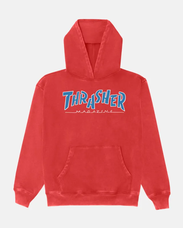 PARRA MAG VINTAGE HEAVYWEIGHT HOODIE - RED made by Thrasher