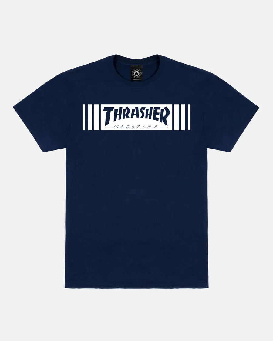 BAR T-SHIRT - NAVY sold by Thrasher