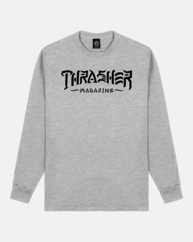 THRASH & DESTROY LONGSLEEVE - GREY made by Thrasher