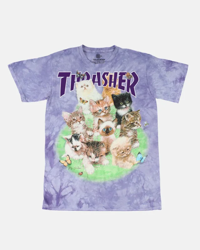 THRASHER KITTENS T-SHIRT - PURPLE made by Thrasher