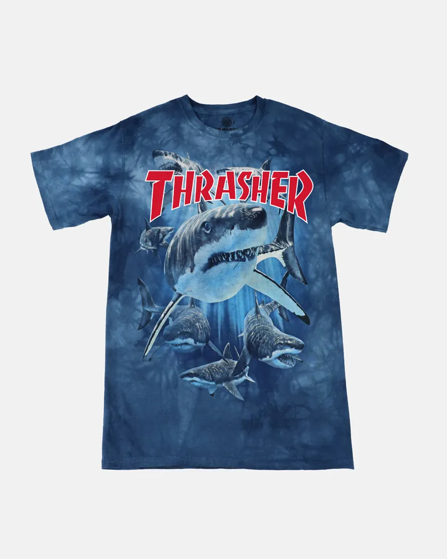 THRASHER SHARK T-SHIRT - BLUE sold by Thrasher