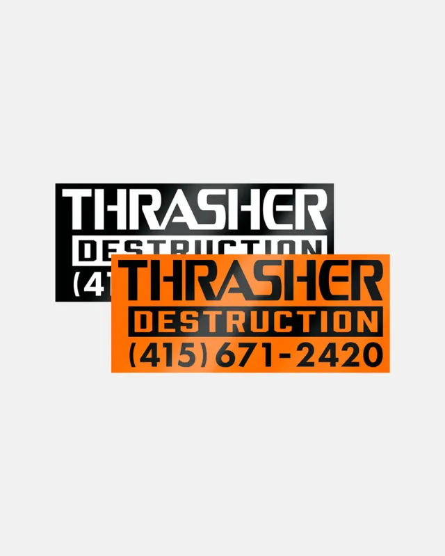 DESTRUCTION 5” STICKER - 25 PACK made by Thrasher