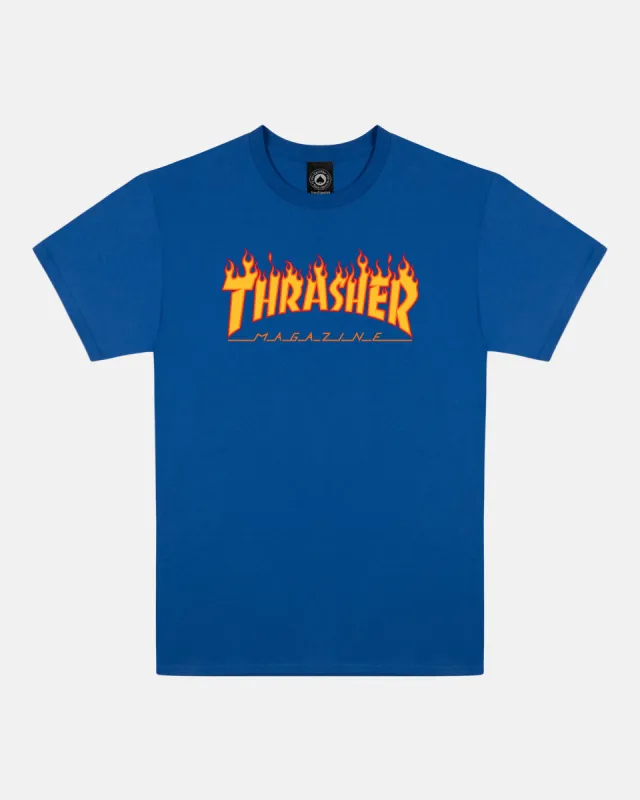 FLAME - TSHIRT - ROYAL BLUE sold by Thrasher