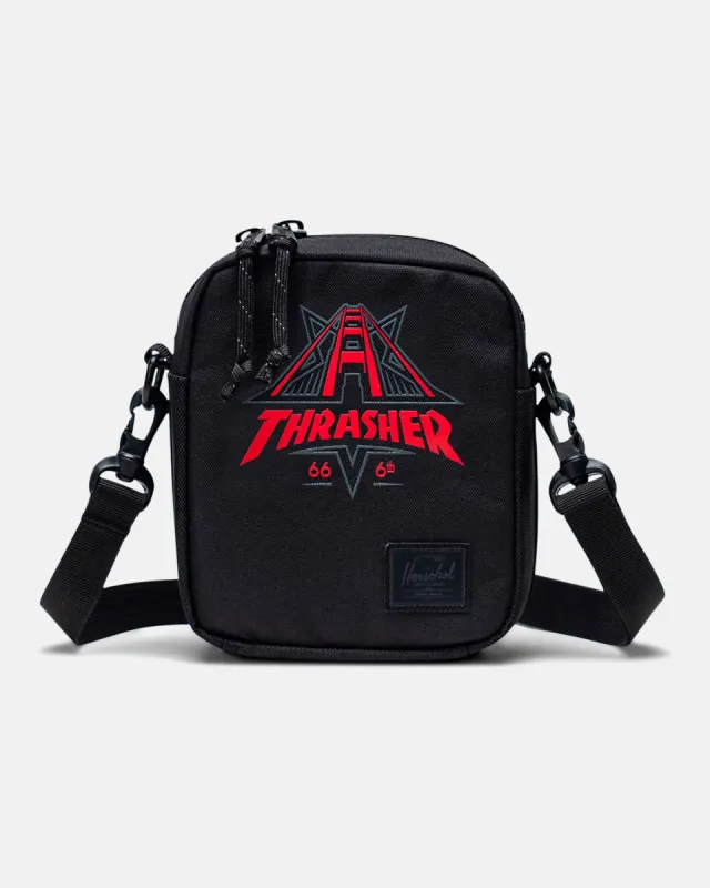 THRASHER X HERSCHEL - CROSSBODY BAG - BLACK sold by Thrasher