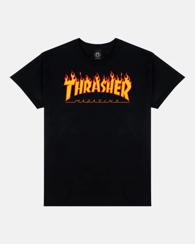 FLAME - TSHIRT - BLACK sold by Thrasher