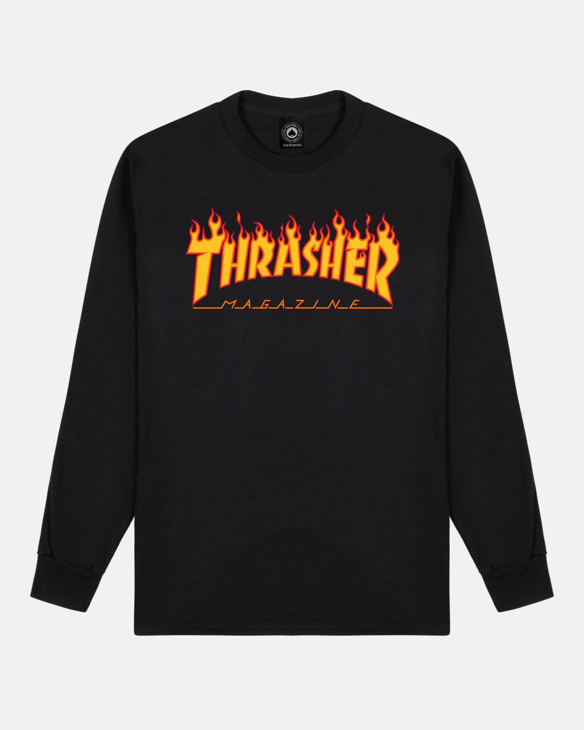FLAME - LONGSLEEVE - BLACK sold by Thrasher
