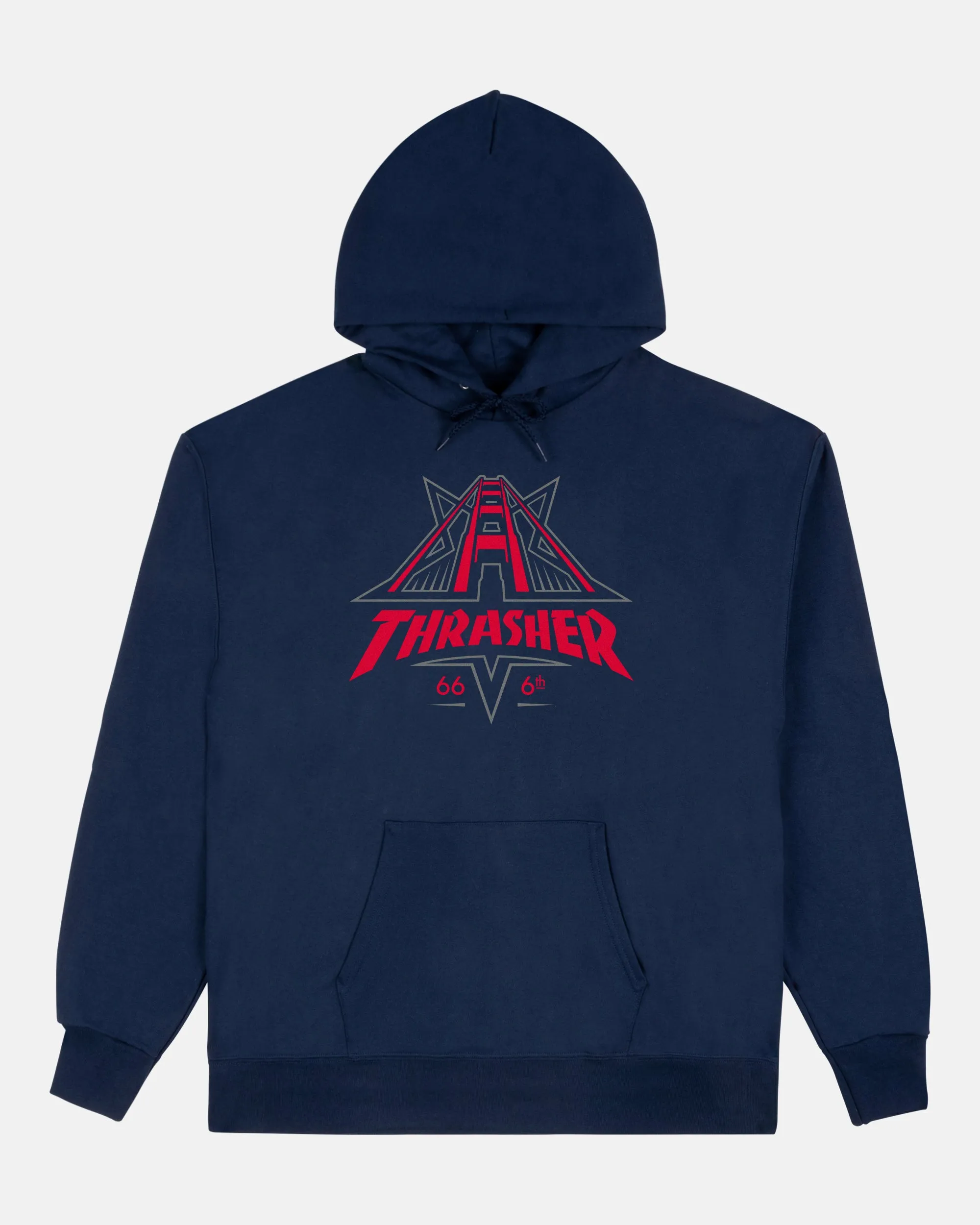 パーカー・フーディ THRASHER city graphic hoodie navy TR2301HD03NA Thrasher Magazine Trademark Pullover Hoodie - Navy | SoCal