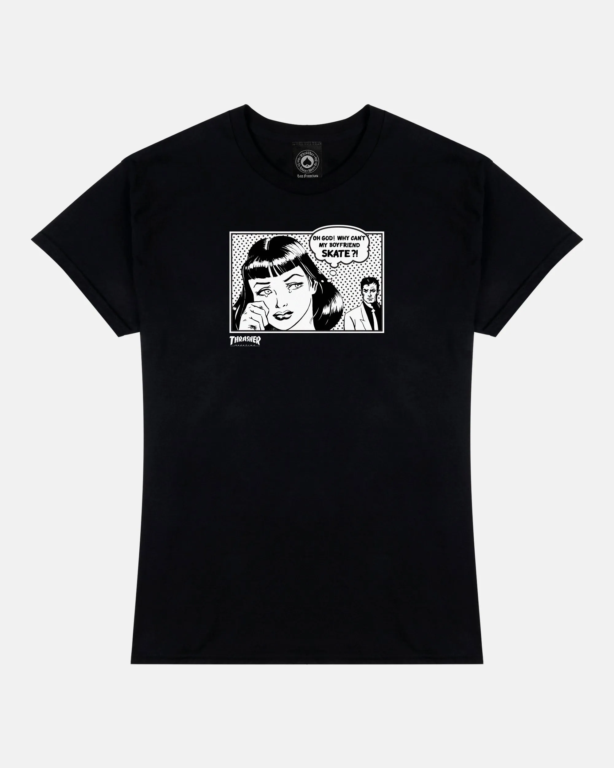 BOYFRIEND - WOMENS TSHIRT - BLACK sold by Thrasher