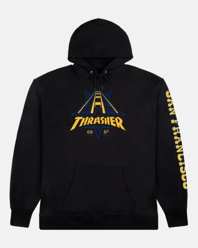 GOLDEN GATE DUB - HOODIE - BLACK sold by Thrasher