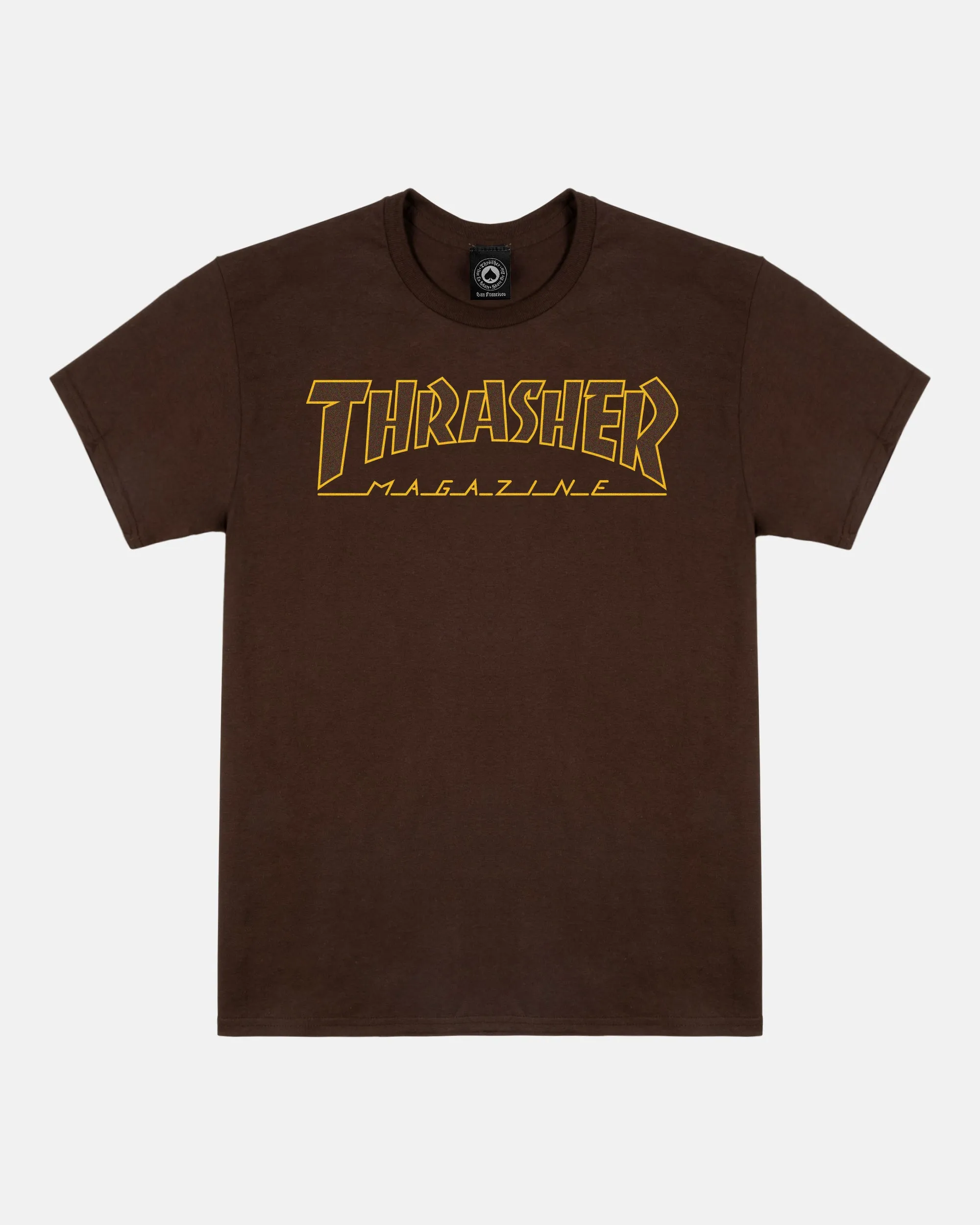 OUTLINED - TSHIRT - DARK CHOCOLATE sold by Thrasher
