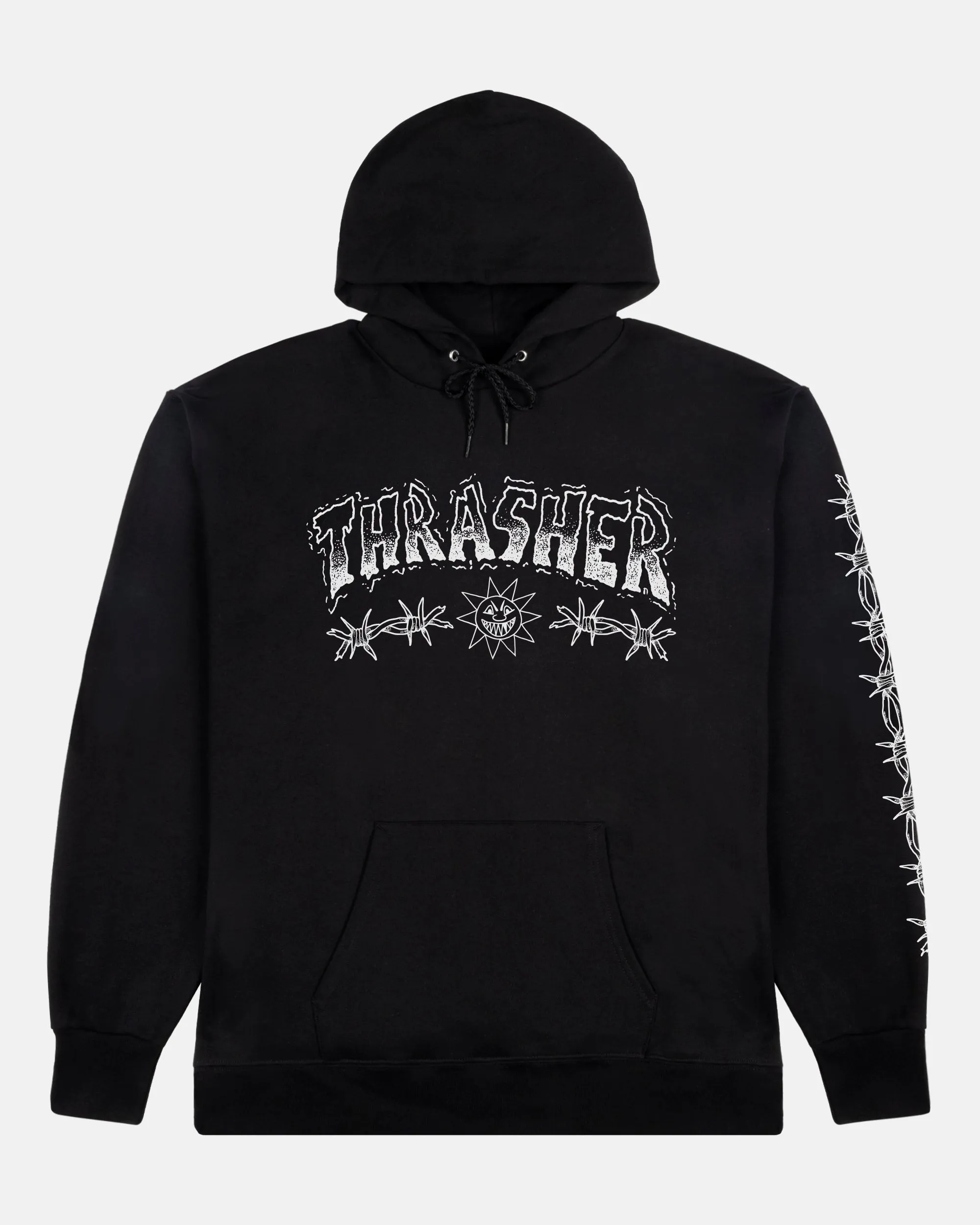 BARBED WIRE - HOODIE - BLACK sold by Thrasher