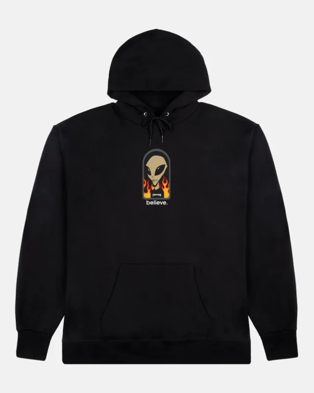 BELIEVE - HOODIE - BLACK sold by Thrasher