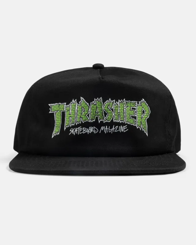 BRICK - SNAPBACK - BLACK sold by Thrasher