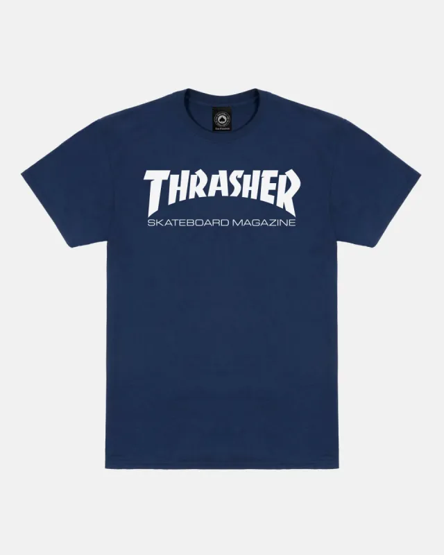 SKATE MAG - TSHIRT - NAVY / WHITE sold by Thrasher