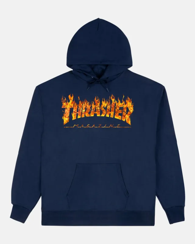 INFERNO - HOODIE - NAVY BLUE sold by Thrasher