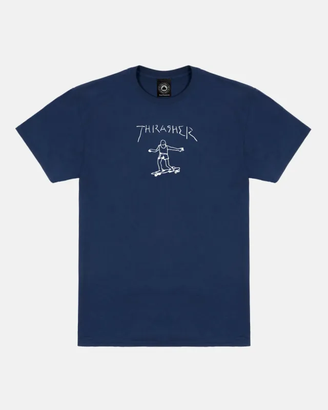 GONZ - TSHIRT - NAVY / WHITE sold by Thrasher