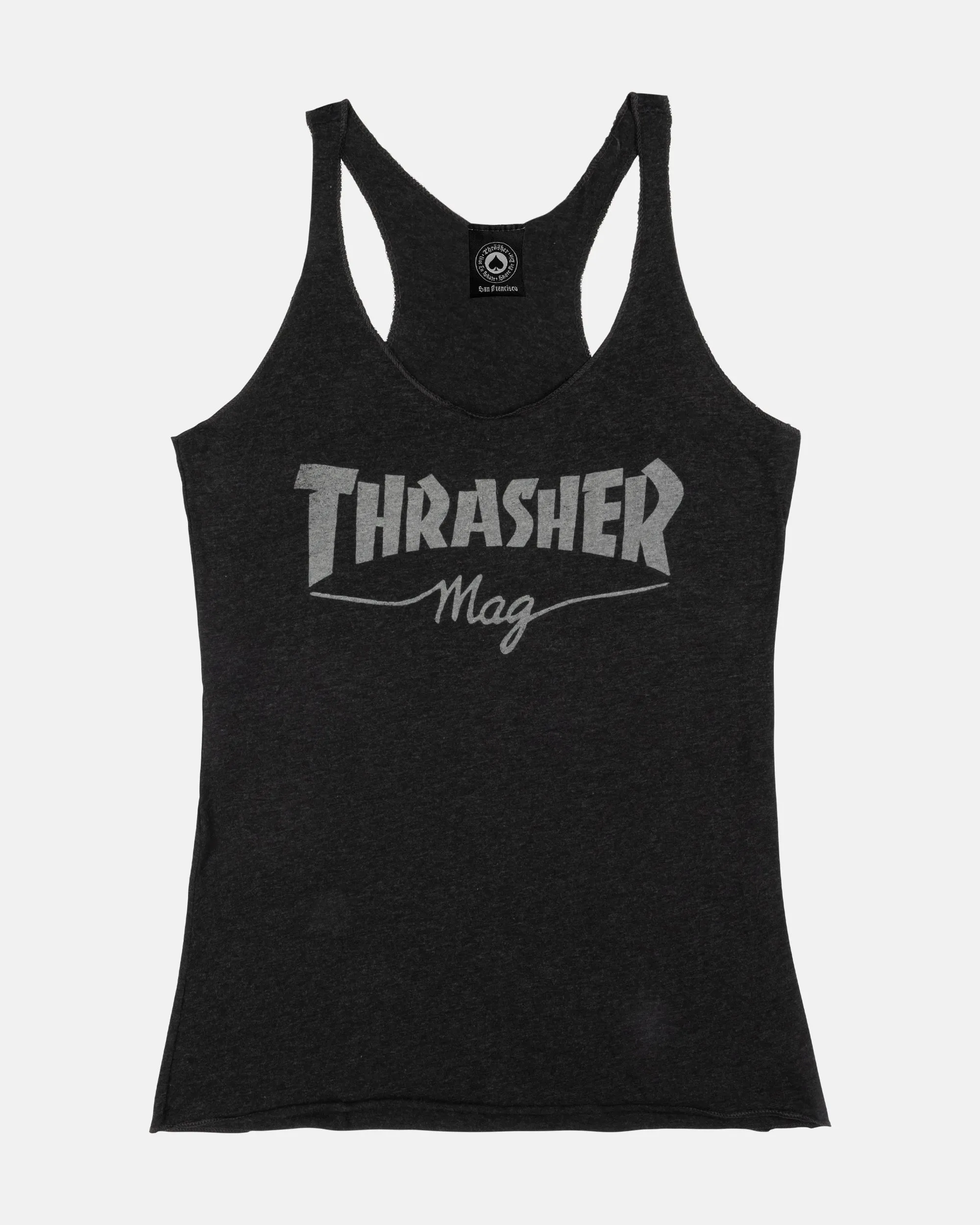 MAG LOGO - WOMENS RACERBACK TANK - BLACK sold by Thrasher
