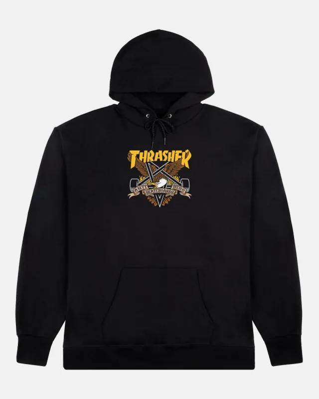 パーカー・フーディ THRASHER Golden Gate Glitched Hoodie Navy TR2403HD13NA GOLDEN GATE - HOODIE - NAVY | Parallel
