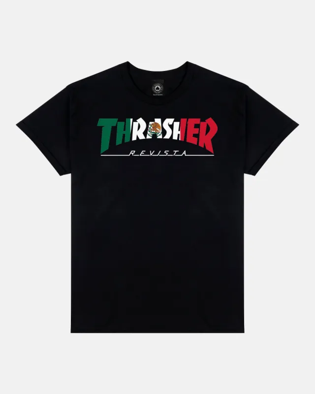 MEXICO REVISTA - TSHIRT - BLACK sold by Thrasher