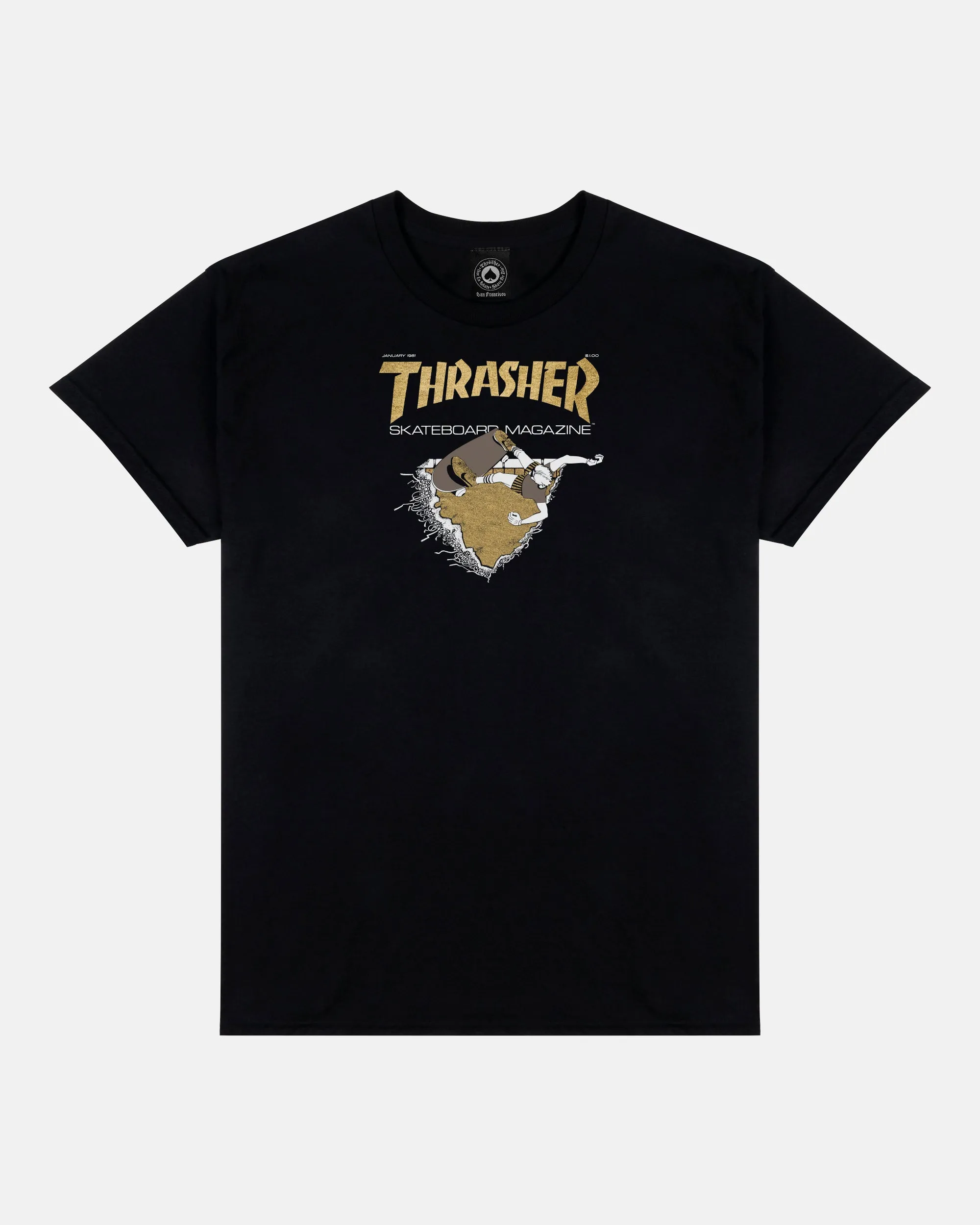 FIRST COVER - TSHIRT - BLACK / GOLD sold by Thrasher